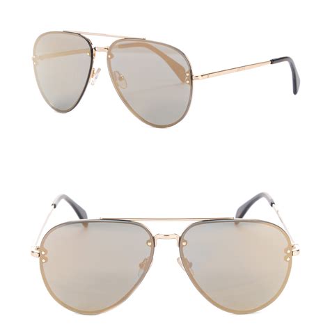 celine sunglasses 41391 s|CELINE Acetate Mirror Aviator Sunglasses CL41391/S Gold .